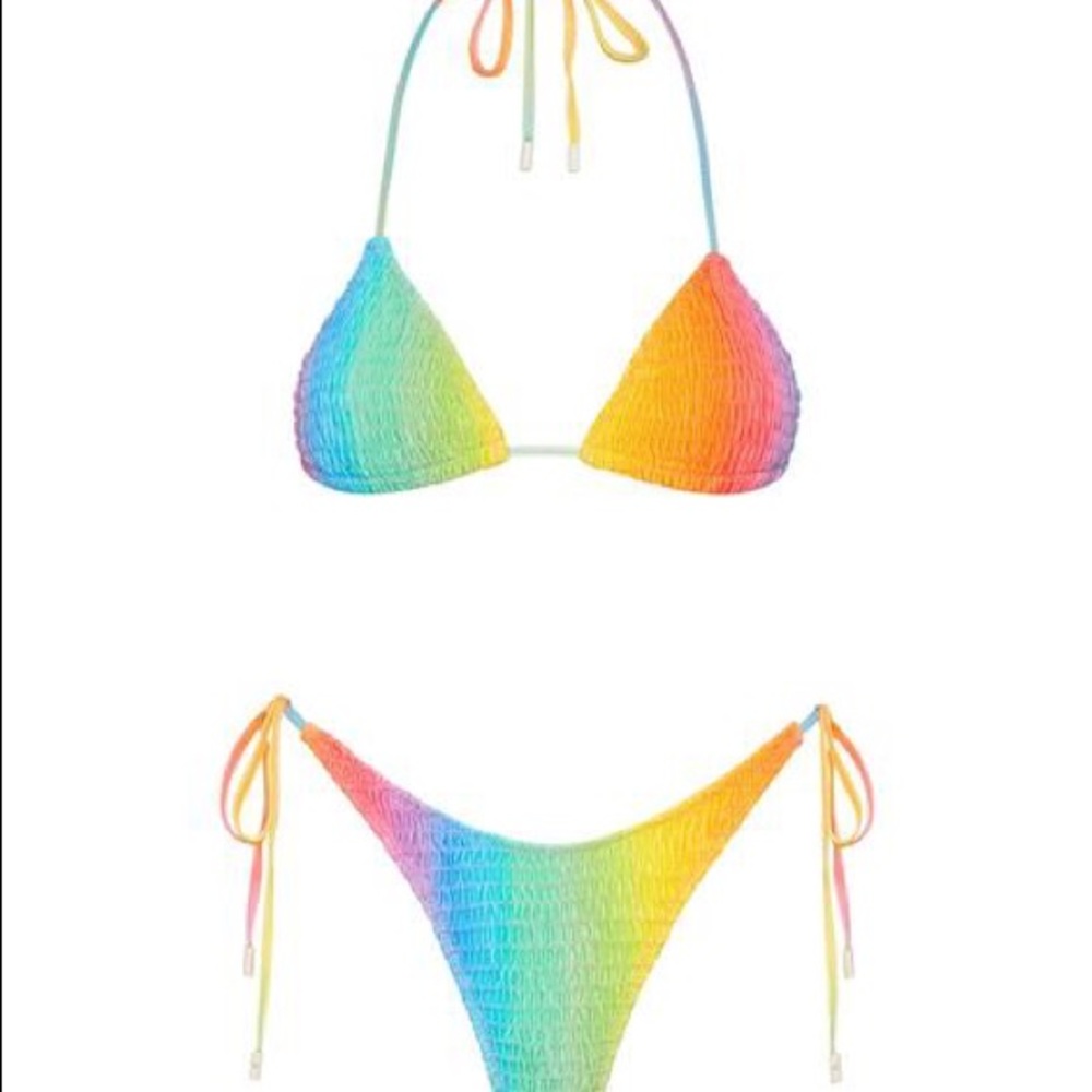 VINCA-RAINBOW triangl bikini NWT